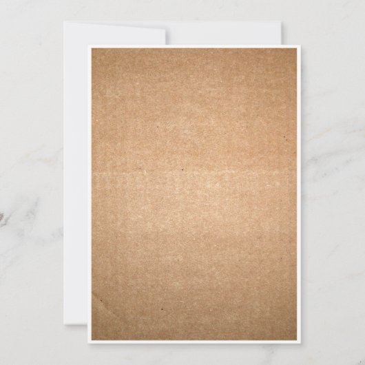 Faire-part de mariage cage à oiseaux en papier bru (Dos)