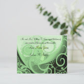 Faire-part de mariage Cala Lilly Green (Debout devant)