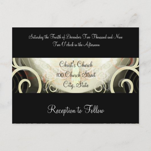 Faire-part de mariage Cala Lily (Dos)