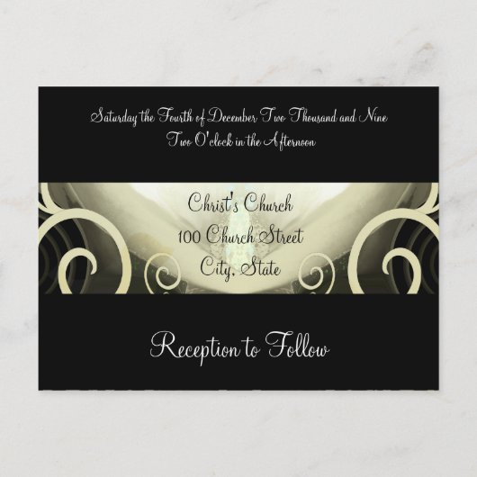 Faire-part de mariage Cala Lily (Dos)