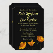 Faire-part de mariage California Poppies (Devant / Derrière)