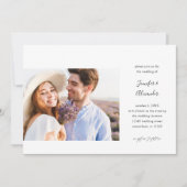 Faire-part de mariage calligraphié avec photo de c (Devant)
