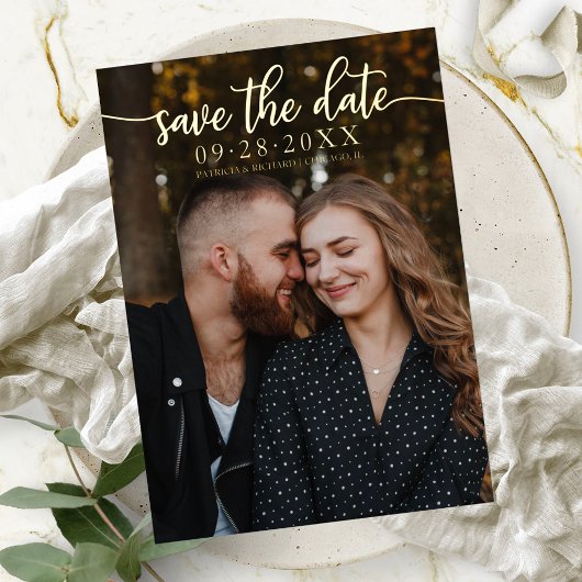 Faire-part de mariage calligraphié chic