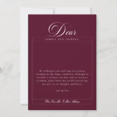 Faire-part de mariage calligraphié en ivoire et bo (Devant)