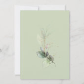 Faire-part de mariage calligraphié Eucalyptus Gold (Dos)