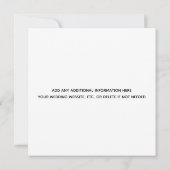 Faire-Part de Mariage Calligraphie Moderne avec Ph (Dos)
