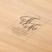 Faire-part de mariage calligraphié rustique M. et  (Poser)