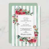 Faire-part de mariage Cameo Green (Devant / Derrière)