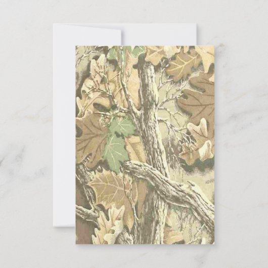 Faire-part de mariage Camo Burlap (Dos)