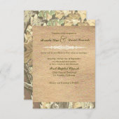 Faire-part de mariage Camo Burlap (Devant / Derrière)