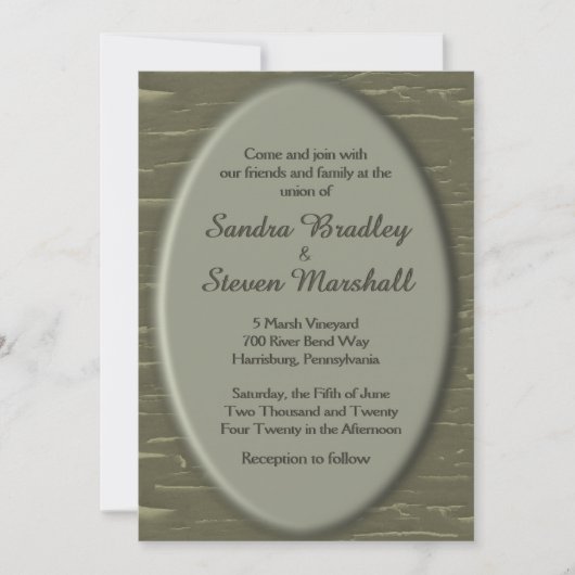 Faire-part de mariage Camo Design (Devant)