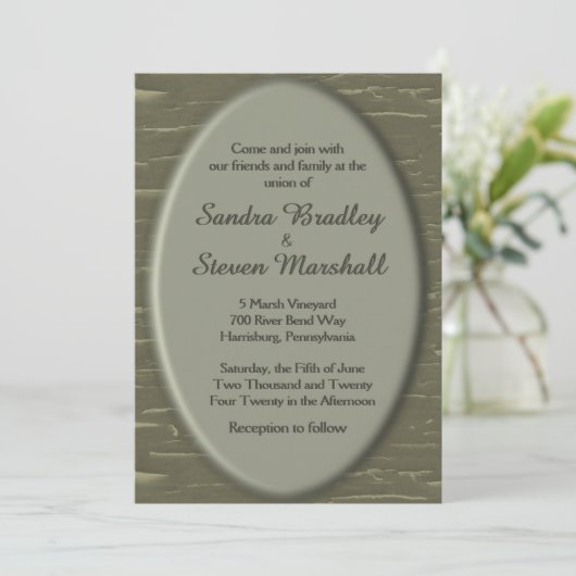 Faire-part de mariage Camo Design (Debout devant)