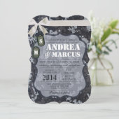 faire-part de mariage Camo numérique unique de 5x7 (Debout devant)