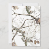 Faire-part de mariage Camouflage d'hiver (Dos)
