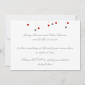 Faire-part de mariage canards 3 et deux cœurs (Dos)