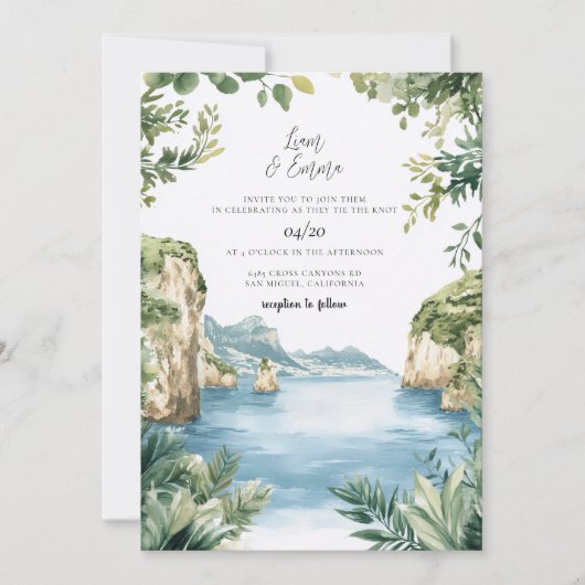 Faire-part de mariage Capri Italie (Devant)