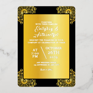 Faire-part de mariage Card Luxe Gold Foil Design
