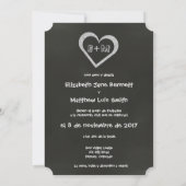 Faire-part de mariage cardiaque bilingue en tablea (Dos)
