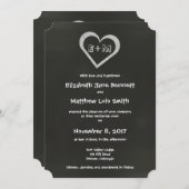 Faire-part de mariage cardiaque bilingue en tablea (Devant / Derrière)