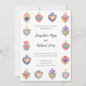 Faire-part de mariage cardiaque mexicaine (Devant)