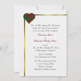 Faire-part de mariage cardiaque plaqué MacIntyre