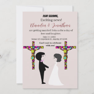 Faire-part de mariage caricature
