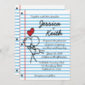 FAIRE-PART DE MARIAGE CARNET - INVITATION (Devant / Derrière)