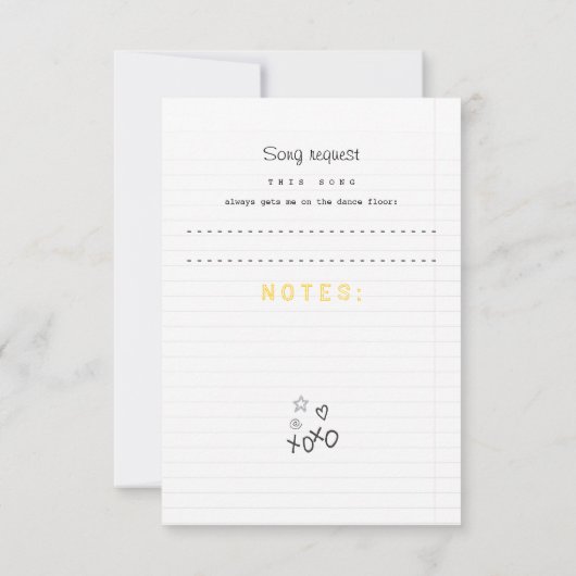 Faire-part de mariage carnet RSVP (Dos)