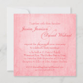 Faire-part de mariage carré avec un seul bourgeon  (Dos)