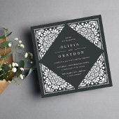 Faire-part de mariage Carré Beaux Arts | Charbon