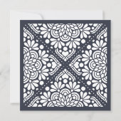 Faire-part de mariage Carré Beaux Arts | encre (Dos)