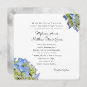 Faire-part de mariage Carré bleu clair (Devant / Derrière)