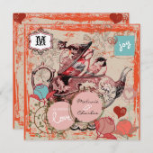 Faire-part de mariage Carré de la pomme de thé Ima (Devant / Derrière)