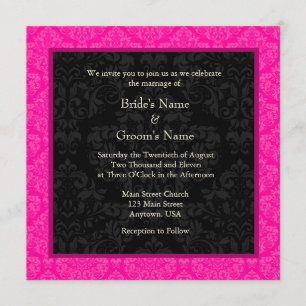 Faire-part de mariage carré de monogramme de