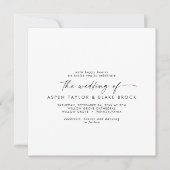 Faire-part de mariage Carré de script moderne (Devant)