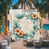 Faire-part de mariage Carré d'iridescendance tropi
