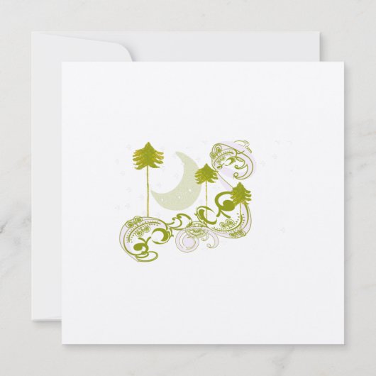 Faire-part de mariage Carré Festive Swirl Moon Tre (Dos)