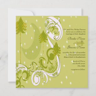 Faire-part de mariage Carré Festive Swirl Moon Tre