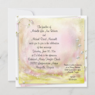Faire-part de mariage Carré Garden Romance