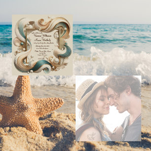 Faire-part de mariage carré minimaliste Pearl Coas