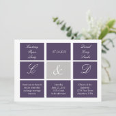 Faire-part de mariage Carré pourpre (Debout devant)