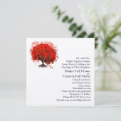 Faire-part de mariage Carré Red Love Tree (Debout devant)