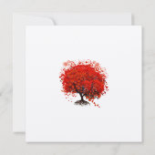 Faire-part de mariage Carré Red Love Tree (Dos)