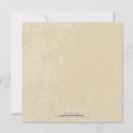 Faire-part de mariage Carré viticole (Parchment) (Dos)