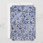Faire-part de mariage carrelage portugais rustique (Dos)