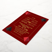 Faire-part de mariage carte à jouer Monogramme Rou (Rotation)