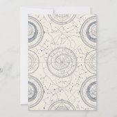 Faire-part de mariage carte céleste Navy (Dos)