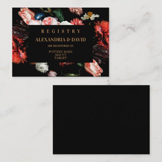 Faire-part de mariage Carte d'enregistrement Fleur (Devant / Derrière)