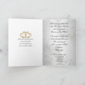 Faire-part de mariage carte élégante roses rouges (Intérieur)