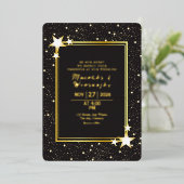 Faire-part de mariage Carte Gold Luxury Gold Foil (Debout devant)